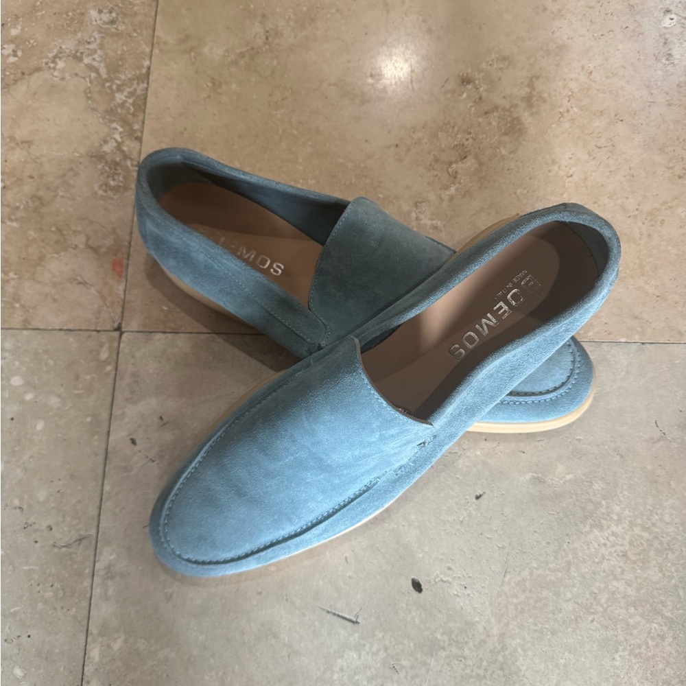 Blue Suede Men's Loafers